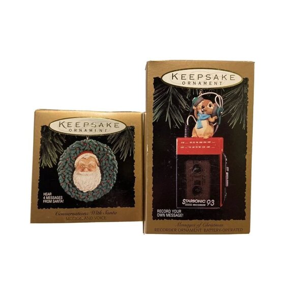 Hallmark Keepsake Magic Ornament Conversations and Messages Lot of 2 - Picture 1 of 4